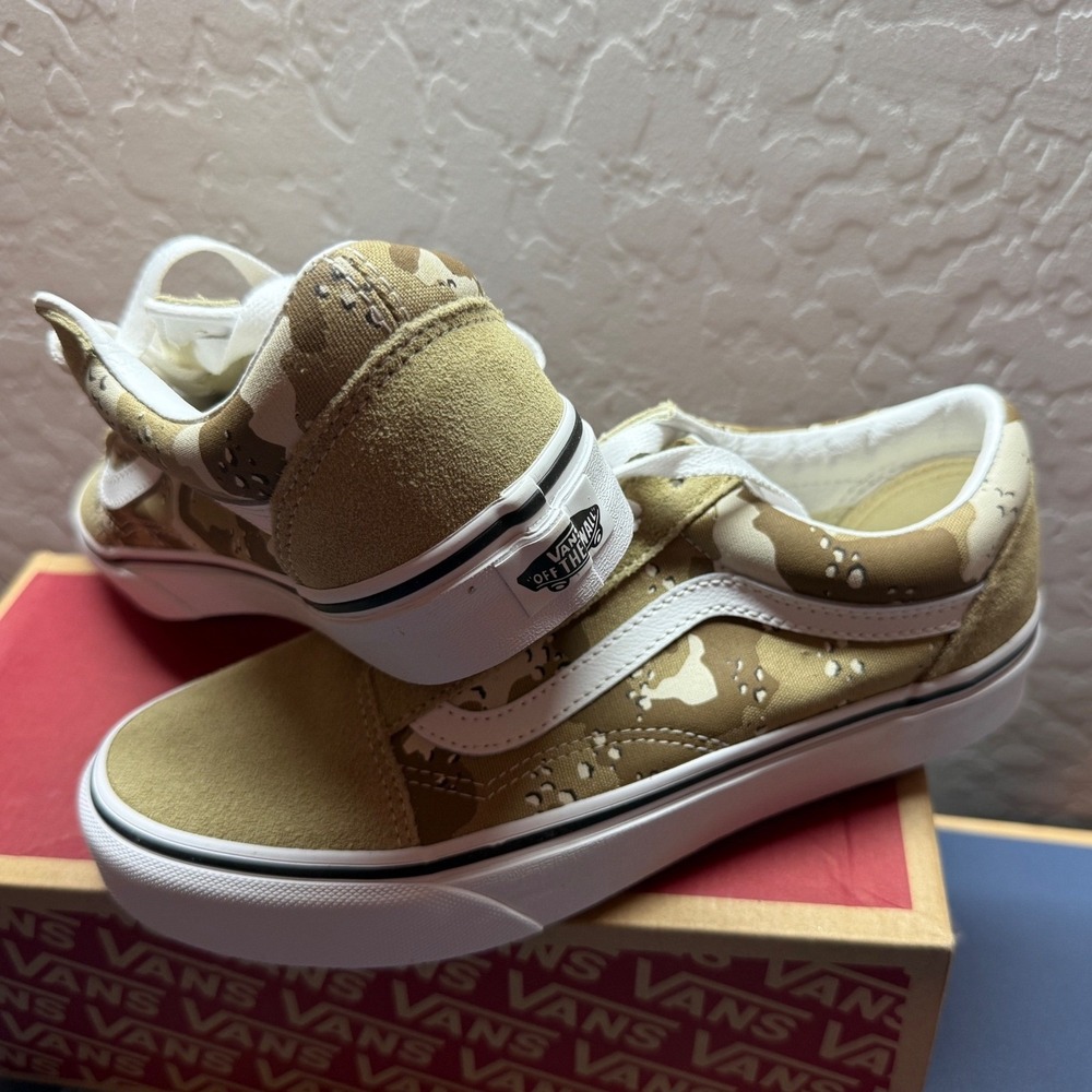Vans‎ Old Skool Desert Camo Khaki Sneakers Womens 7.5 NEW - Picture 4 of 5